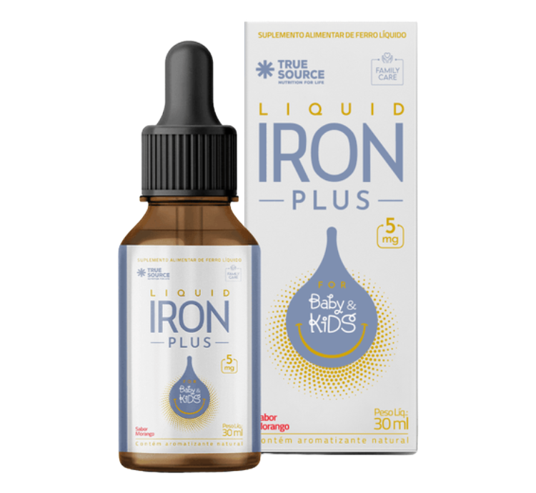 True Iron Plus Ferro Baby e Kids Morango 30ml