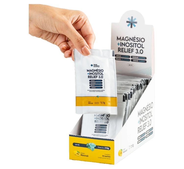 Magnesio+ Inositol Relief 3.0 Maracujá 30 Sachês True Source - Image 3