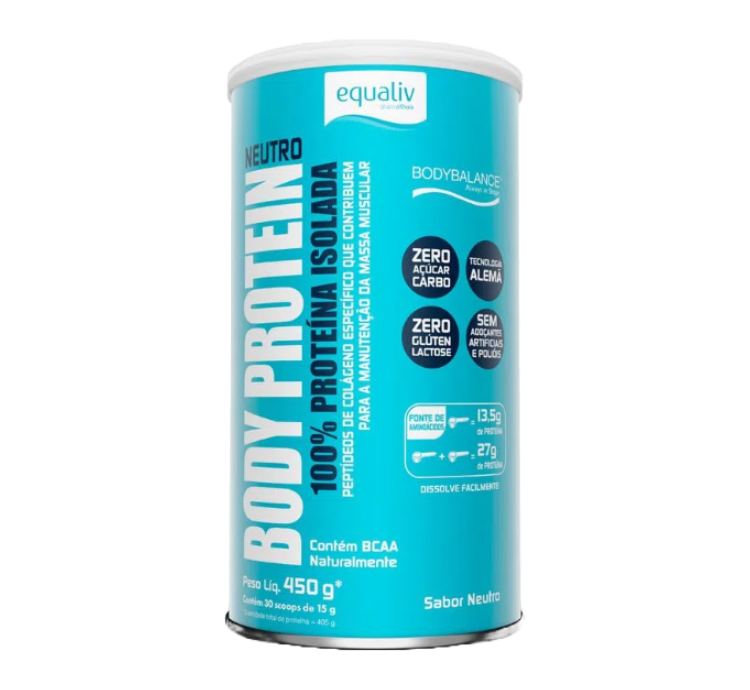 Body Protein Neutro 450g + 2 Barrinhas (Sabores Diversos) Equaliv - Image 2