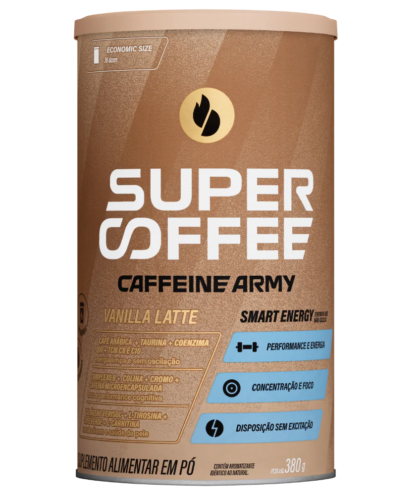 SuperCoffee 3.0 Vanilla Latte 380G+ 2 Sachês (Sabores Diversos) Caffeine Army - Image 2
