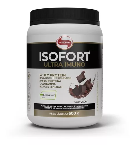 Isofort Ultra Imuno Selo de Pureza Creapure Pote 600g Cacau