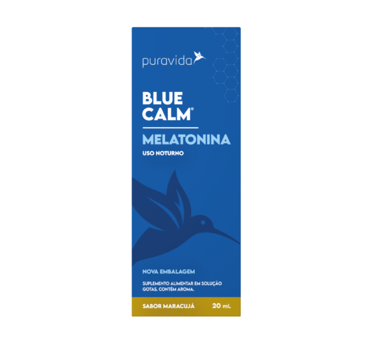 Blue Calm Melatonina Sabor Maracujá - 20ml Puravida