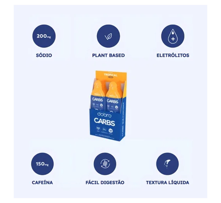 Carbs Tropical Com Cafeína 10 Sachês Com 30g Dobro - Image 4