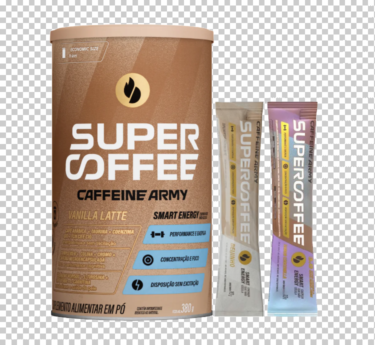 SuperCoffee 3.0 Vanilla Latte 380G+ 2 Sachês (Sabores Diversos) Caffeine Army