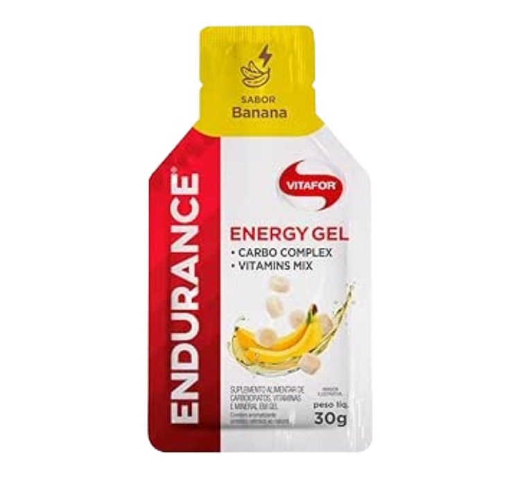 Endurance Energy Gel Sabor Banana 12 Sachês 30g Vitafor - Image 4